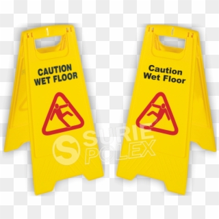 Caution Board- No Entry - Wet Floor Sign Clipart
