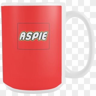 Aspie Aspergers Coffee / Cocoa / Tea 15oz Ceramic Red - Mug Clipart