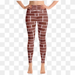 Red Brick Wall Design Yoga Leggings - Leggings Clipart