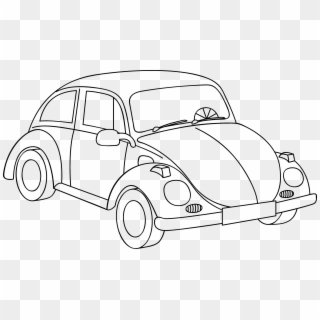 Volkswagen Clipart Outline Car - Volkswagen Escarabajo Para Colorear - Png Download