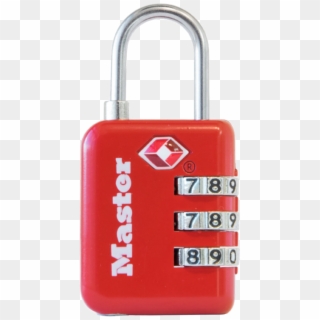 Master Lock 32mm Luggage Combination Padlock - Red Brinks Combination Lock Clipart