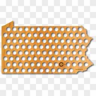 Beer Cap Map For Pennsylvania - Hexagonal Tem Grids Clipart