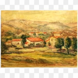 South American School “hillside Town” Circa - Village Clipart