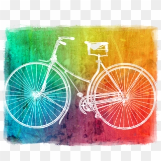 Wheel Bike Colorful Vintage Cycling Old Nostalgic - Bicycle Clipart
