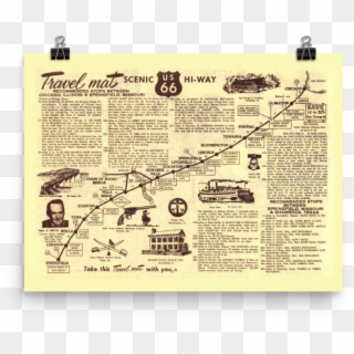 Route 66 Chicago, Il To Springfield, Mo Map - Route 66 Map Clipart