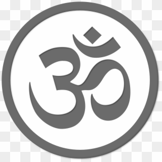 Namaste Symbol - Om Symbol In Circle Clipart