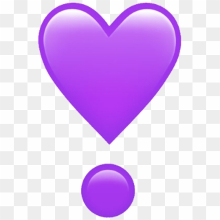 Purple Emoji Heart Freetouse Freetoedit Remixit Remixme - Emoji Heart Iphone Png Clipart