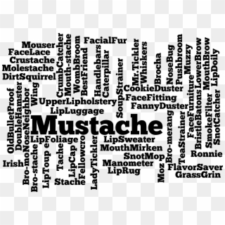 Clipart Mustache Word Cloud Cloud Clipart Black And - Creative Words - Png Download