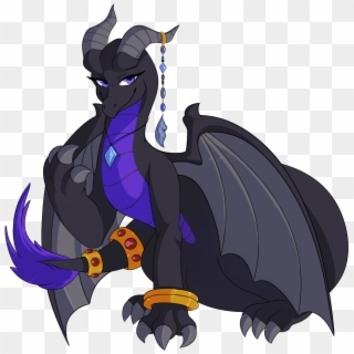 Basically She Has The Tail, Wings, And Horns Of Shadefire - Cartoon Clipart