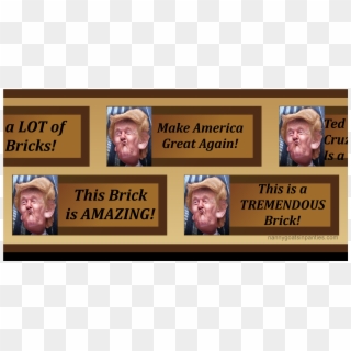 Trump Brick Wall - Senior Citizen Clipart