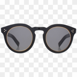 Illesteva - Round Black Sunglasses Woman Clipart