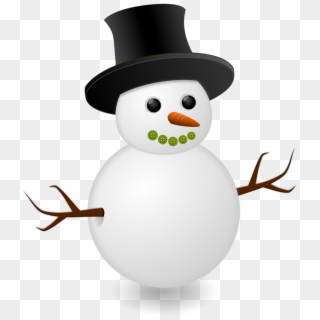 Snowman Button Mouth - Snowman Png Clipart
