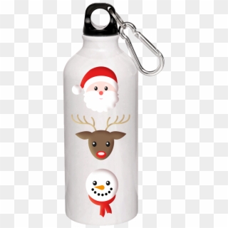 Christmas Emoji Bottle - Water Bottle Clipart