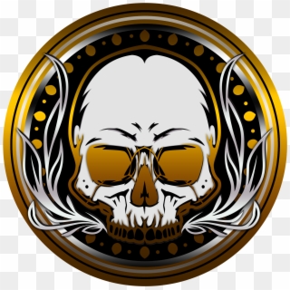 Skullz By R - Circle Logo Skull Transparent Clipart