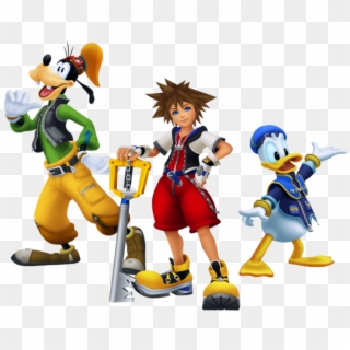 Sora Donald Goofy Kingdom Hearts - Kingdom Hearts Donald Goofy Clipart