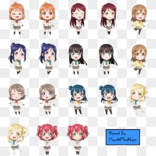 Love Live Sunshine Chibis , Png Download - Love Live You X Ruby Clipart