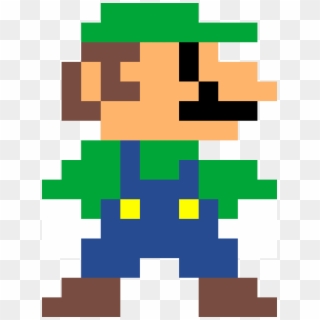 Luigi Clipart Pixel - Mario 8 Bits - Png Download