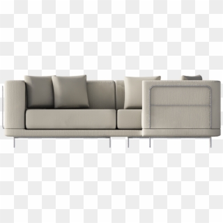 Cad And Bim Object - Sofa Front View Png Clipart