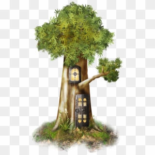 Clipart Tree - Fairy Treehouse Png Transparent