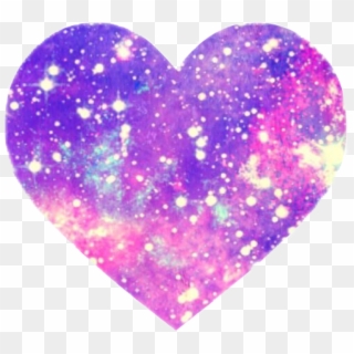 Galaxy Heart Emoji Black Background
