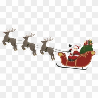 Categories - Santa Claus And Reindeer Cut Out Clipart