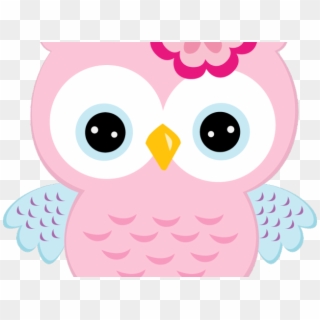 Shower Clipart Pink Baby Owl - Imagen De Buho Animado - Png Download