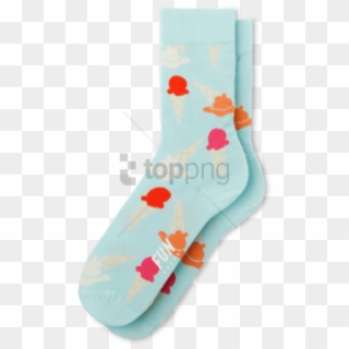 Free Png Women's Ice Cream Dessert Socks - Sock Clipart