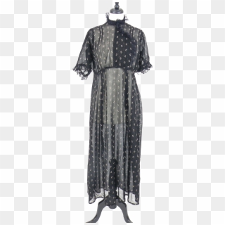 Antique Calico Dress, 1800s 1900s Cotton Print Day - Gown Clipart