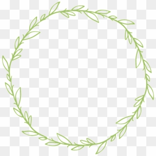 Minimalistic Green Hand - Hand Drawn Wreath Png Clipart