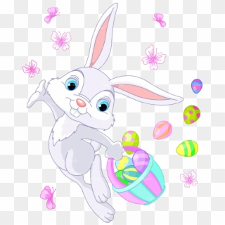 Rabbit Easter Free Png Image - Easter Bunny Hopping Cartoon Clipart