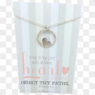 Trust In The Lord With All Thine Heart Necklace - Locket Clipart