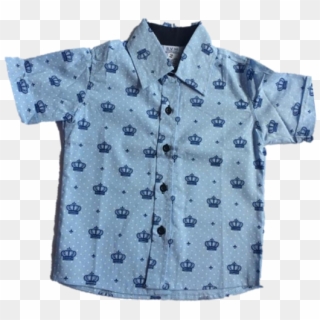 Camisa Social Curta Azul Clara - Blouse Clipart