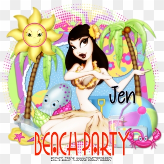 Beach Party - Ptu - Cartoon Clipart