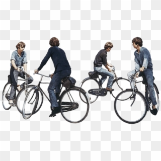 The Beatles Riding Bicycles - Beatles Transparent Png Clipart