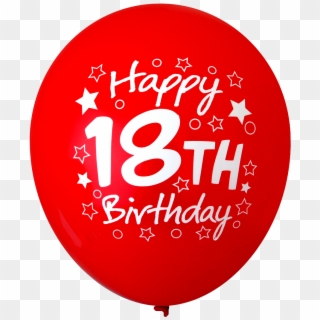 Happy 18th Birthday Balloons - Red 18th Birthday Balloons Clipart