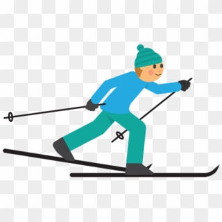 El Esquí De Fondo - Cross Country Skiing Clipart - Png Download