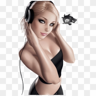 Blonde Girl With Headphones By Keithchildress On - Warren Louw Clipart