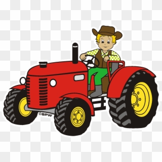 Roter Traktor A - Farm Tractor Cartoon Png Clipart