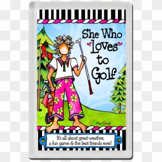 She Who Loves To Golf Magnet - Poster Clipart