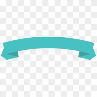Green Blue Up Arc Ribbon Banner With Fold Out Wedge - Circle Clipart