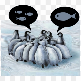 Penguins Meet And Talk Small Fish, Big Fish - Penguin Habitat Penguin Diorama Ideas Clipart