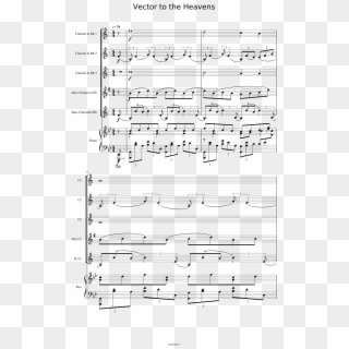 Vector To The Heavens Clarinet Sixet Sheet Music For - Vector To The Heavens Clarinet Sheet Music Clipart