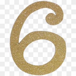 Number 6 Gold Png Clipart