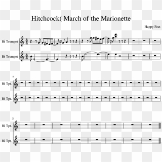Hitchcock March Of The Marionette - Ghost Duet Louie Zong Sheet Music Clipart