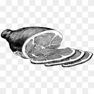Baked Ham And - Ham Clipart Black And White - Png Download