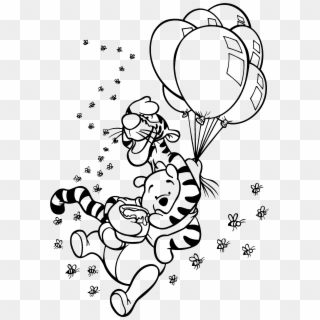 Baby Winnie The Pooh And Friends Coloring Pages Az - Winnie The Pooh And Tigger Balloons Clipart