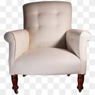 Victorian Country House Button Back Armchair In Off-white - Club Chair Clipart