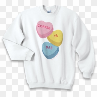 Valentines Day Candy Hearts Crewneck Sweatshirt White - Valentines Day Candy Hearts Hoodie Clipart
