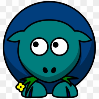 Sheep Teal Blue Two Toned Looking Up To Left Svg Clip - Sheep And Goats Cartoon - Png Download