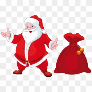 Noel Baba Png - Santa Claus With Gifts Clipart